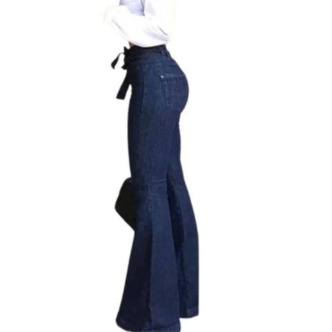 Calça Jeans Feminina Flare Cintura Alta