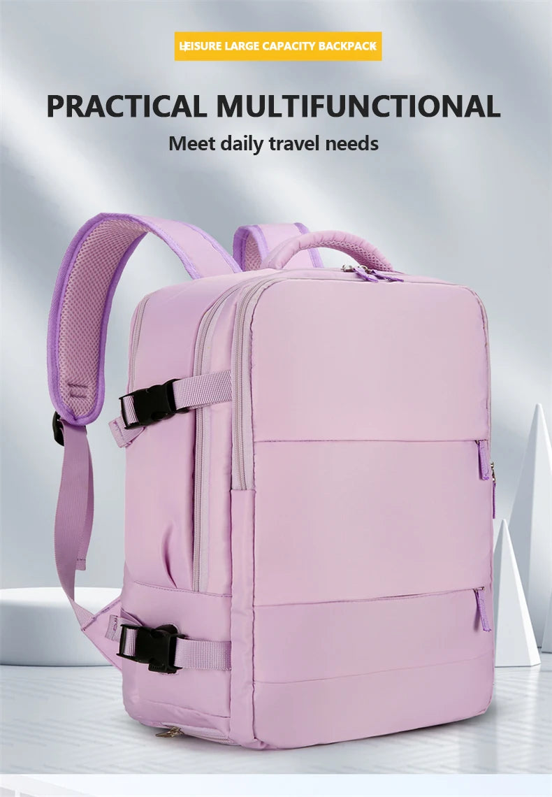 TravelDream - Mochila de Viagem Grande Feminina À Prova D'Água